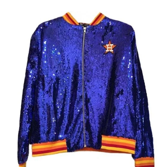Sale‼️Houston Astro Sequin Jacket. No Discount ‼️ - Picture 11 of 13